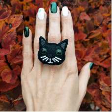 Кольцо "Котик" з фетру Handmade